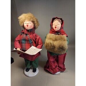 Vintage Hecht's Christmas Carolers Figurines Fabric Mache (Clothtique) 072423